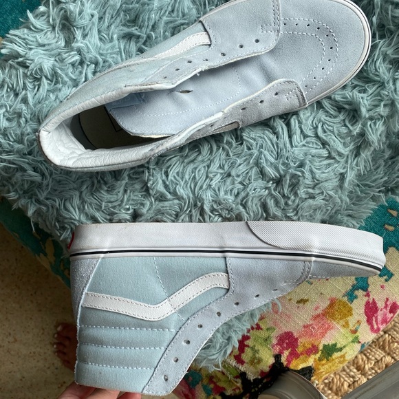 high top vans light blue